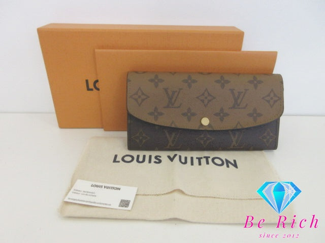 ルイ ヴィトン LOUIS VUITTON 二つ折り 長財布 モノグラム リバース ポルトフォイユ エミリー M82157 LV ロゴ ロング ウォレット 【中古】【送料無料】bs4250