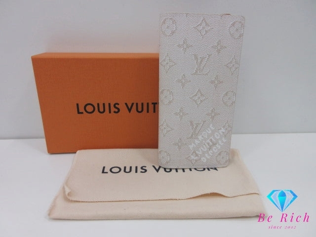 ルイ ヴィトン LOUIS VUITTON メンズ 長財布 モノグラム ヘリテージ ポルト フォイユ ブラザ M15156 白 アイボリー LV ロゴ 二つ折り財布 ロング ウォレット 【中古】【送料無料】 bs4296