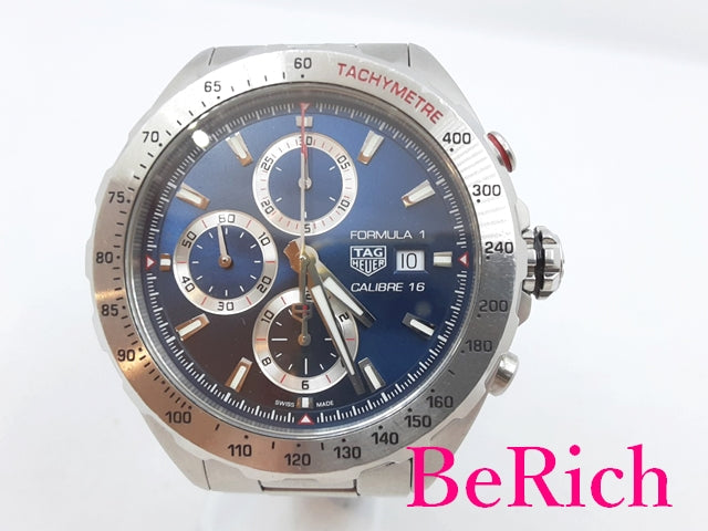 タグホイヤー TAG HEUER フォーミュラ 1 クロノグラフ メンズ 腕時計 デイト CAZ2015-ORQS2502 青 ブルー 文字盤 SS ブレス オートマ AT ウォッチ FORMULA 【中古】【送料無料】 bt2752