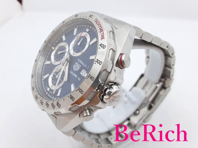 タグホイヤー TAG HEUER フォーミュラ 1 クロノグラフ メンズ 腕時計 デイト CAZ2015-ORQS2502 青 ブルー 文字盤 SS ブレス オートマ AT ウォッチ FORMULA 【中古】【送料無料】 bt2752