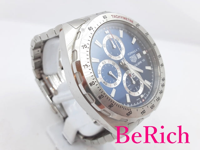 タグホイヤー TAG HEUER フォーミュラ 1 クロノグラフ メンズ 腕時計 デイト CAZ2015-ORQS2502 青 ブルー 文字盤 SS ブレス オートマ AT ウォッチ FORMULA 【中古】【送料無料】 bt2752