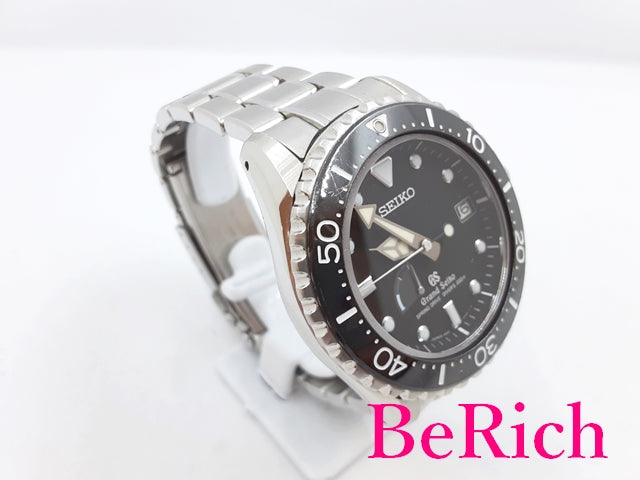 グランド セイコー Grand Seiko スプリングドライブ ダイバーズ SBGA029 9R65-0AM0 メンズ 腕時計 パワーリザーブ デイト 200m 防水 黒 ブラック 文字盤 SS 自動巻き AT オートマ ウォッチ GS 【中古】【送料無料】 bt2820