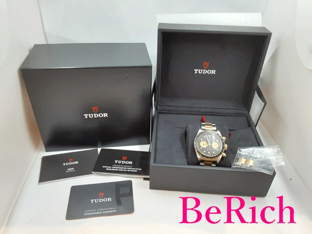 美品 チューダー TUDOR ヘリテージ ブラック ベイ クロノ S&G 自動巻き メンズ 腕時計 デイト 79363N ブラック 黒 文字盤 K18 YG SS ブレス オートマ AT アナログ ウォッチ チュードル BLACK BAY 【中古】【送料無料】 bt2875