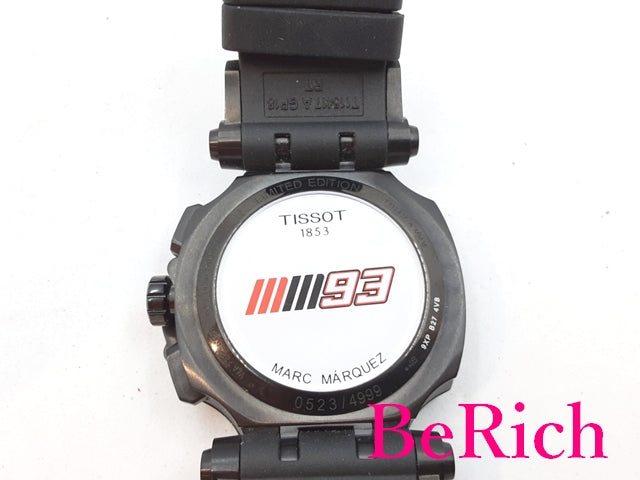 美品 ティソ TISSOT Tレース 2018 クロノグラフ メンズ 腕時計 デイト T115.417.37.061.05 黒 ブラック 文字盤 SS ラバー ブレス アナログ クォーツ QZ ウォッチ T-RACE 【中古】【送料無料】bt2876
