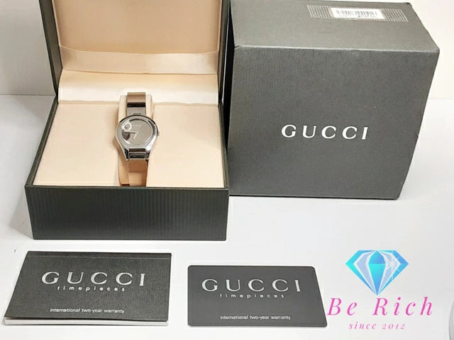 グッチ GUCCI レディース 腕時計 バングル ウォッチ 6700L ラウンド シルバー SS ブレス アナログ QZ クォーツ ロゴ 【中古】【送料無料】 bt3084