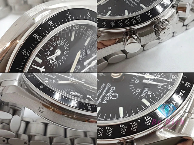 OH 仕上げ済 オメガ OMEGA スピードマスター マーク40 コスモス クロノグラフ 自動巻き メンズ 腕時計 デイデイト 3520.50 ブラック 黒 シルバー SS ブレス オートマ AT アナログ ウォッチ 【中古】【送料無料】 bt3221