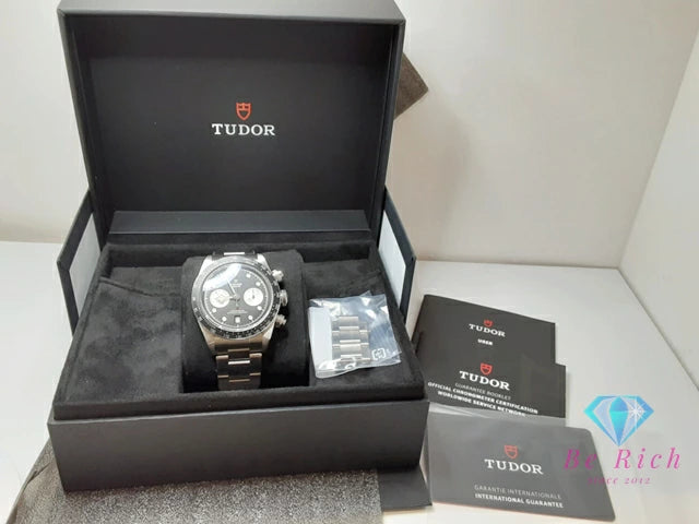 チューダー TUDOR ヘリテージ ブラック ベイ クロノ 79360N 自動巻き メンズ 腕時計 デイト 黒 SS ブレス オートマ AT アナログ ウォッチ チュードル BLACK BAY 【中古】【送料無料】 bt3315