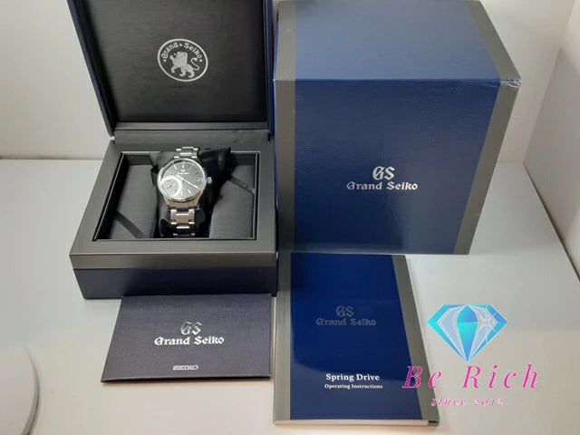 グランド セイコー Grand Seiko ヘリテージ メンズ 腕時計 デイト SBGA301 9F62 スプリングドライブ パワーリザーブ 黒 ブラック シルバー SS ブレス アナログ ウォッチ GS ヘリテージ Heritage Collection 【中古】【送料無料】 bt3348