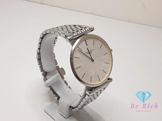 ロンジン LONGINES ラ グラン クラシック メンズ 腕時計 L4.709.4 白 ホワイト シルバー SS ブレス アナログ クォーツ QZ ウォッチ La Grande Classique De Longines【中古】【送料無料】 bt3358