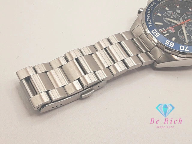 美品 タグホイヤー TAG HEUER フォーミュラ 1 クロノグラフ CAZ1014 メンズ 腕時計 デイト 200M 防水 青 ブルー シルバー SS ブレス クォーツ QZ ウォッチ FORMULA 【中古】【送料無料】 bt3377