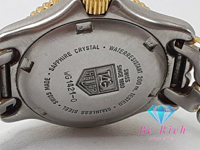 タグホイヤー TAG HEUER セル プロフェッショナル 200M レディース 腕時計 デイト WG1421-0 アイボリー シルバー ゴールド SS GP ブレス アナログ クォーツ QZ ウォッチ Professional 【中古】【送料無料】 bt3378