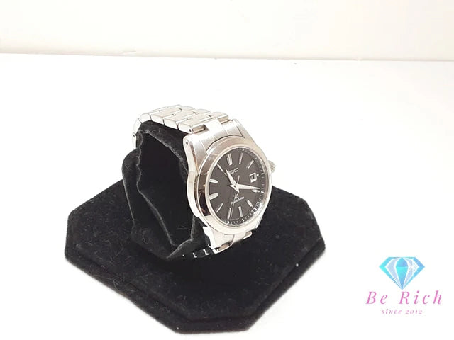 グランド セイコー Grand Seiko レディース 腕時計 デイト STGF055 4J52-0AA1 黒 ブラック シルバー SS ブレス アナログ クオーツ QZ ウォッチ GS 【中古】【送料無料】 bt3392