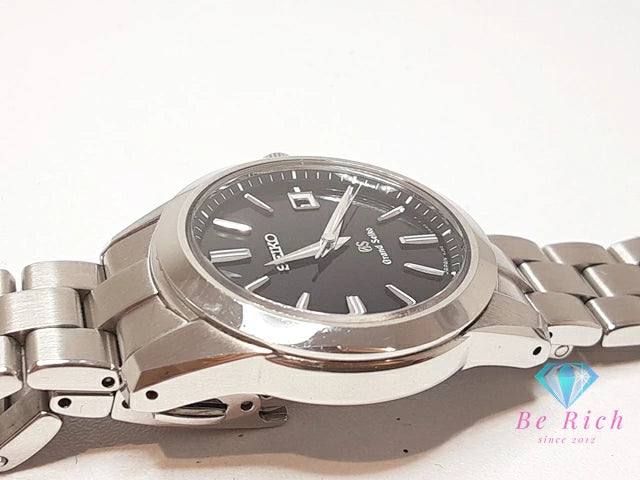 グランド セイコー Grand Seiko レディース 腕時計 デイト STGF055 4J52-0AA1 黒 ブラック シルバー SS ブレス アナログ クオーツ QZ ウォッチ GS 【中古】【送料無料】 bt3392