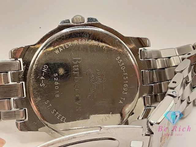 バーバリー BURBERRY レディース 腕時計 5530-F51693 白 ホワイト シルバー SS ブレス ロゴ アナログ クォーツ QZ ウォッチ Burberrys 【中古】【送料無料】 bt3394
