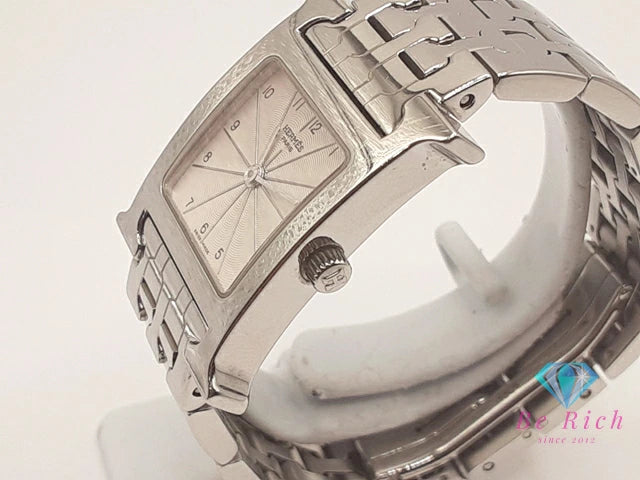 エルメス HERMES Hウォッチ HH1.210 レディース 腕時計 シルバー SS ブレス ロゴ アナログ クォーツ QZ ウォッチ 【中古】【送料無料】 bt3398