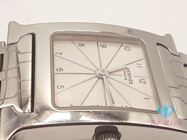 エルメス HERMES Hウォッチ HH1.210 レディース 腕時計 シルバー SS ブレス ロゴ アナログ クォーツ QZ ウォッチ 【中古】【送料無料】 bt3398