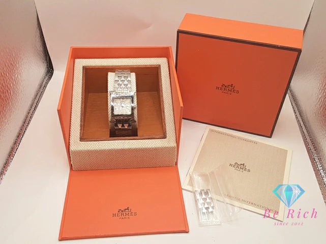 エルメス HERMES Hウォッチ HH1.210 レディース 腕時計 シルバー SS ブレス ロゴ アナログ クォーツ QZ ウォッチ 【中古】【送料無料】 bt3398