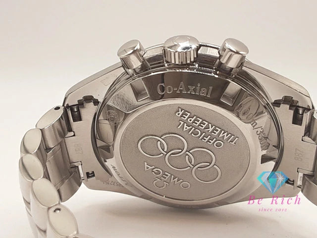 OH済 オメガ OMEGA スピードマスター ブロードアロー オリンピック モデル クロノグラフ デイト 自動巻き メンズ 腕時計 321.10.42.50.04.001 白 ホワイト シルバー SS ブレス オートマ AT アナログ ウォッチ 【中古】【送料無料】 bt3402