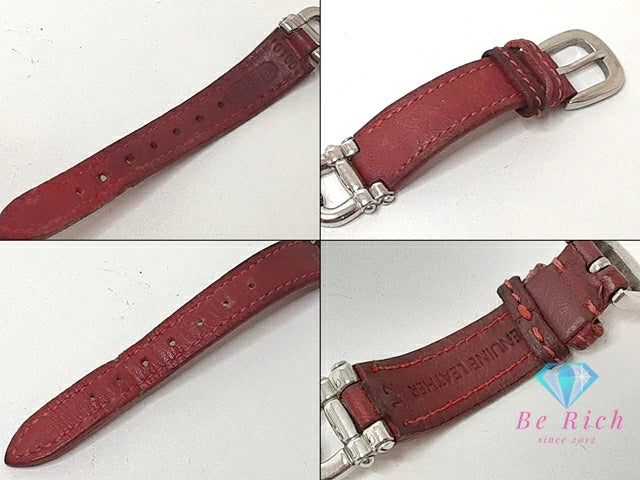 コーチ COACH ペリー レディース 腕時計 W024 白 ホワイト 赤 レッド シルバー レザー ブレス アナログ クォーツ QZ ウォッチ ロゴ 【中古】【送料無料】 bt3403