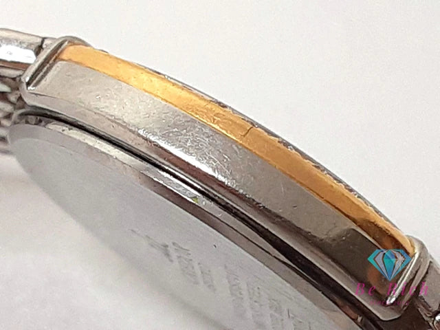 セイコー クレドール SEIKO CREDOR K18 YG ダイヤ ベゼル レディース 腕時計 5A70-3000 白 ホワイト ピンク シルバー SS ブレス クォーツ QZ アナログ ウォッチ 【中古】【送料無料】 bt3404