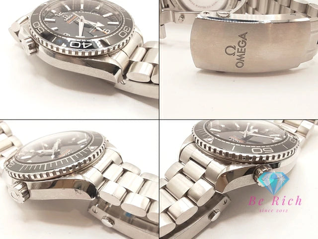 オメガ OMEGA シーマスター プラネット オーシャン 600M コーアクシャル マスター クロノメーター デイト 215.30.44.21.01.001 自動巻き メンズ 腕時計 黒 ブラック SS ブレス アナログ オートマ AT ウォッチ 【中古】【送料無料】 bt3405