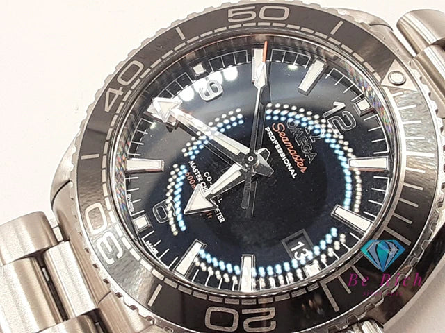 オメガ OMEGA シーマスター プラネット オーシャン 600M コーアクシャル マスター クロノメーター デイト 215.30.44.21.01.001 自動巻き メンズ 腕時計 黒 ブラック SS ブレス アナログ オートマ AT ウォッチ 【中古】【送料無料】 bt3405