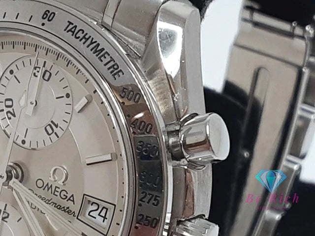 オメガ OMEGA スピードマスター デイト クロノグラフ 自動巻き メンズ 腕時計 3513.30 白 ホワイト シルバー SS ブレス オートマ AT アナログ ウォッチ Speedmaster 【中古】【送料無料】 bt3411