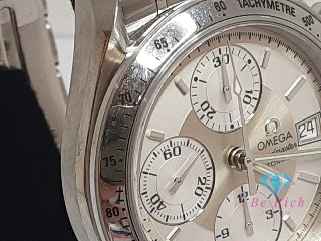 オメガ OMEGA スピードマスター デイト クロノグラフ 自動巻き メンズ 腕時計 3513.30 白 ホワイト シルバー SS ブレス オートマ AT アナログ ウォッチ Speedmaster 【中古】【送料無料】 bt3411