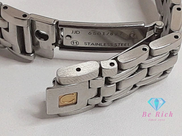 オメガ OMEGA シーマスター 300 レディース 腕時計 デイト 2582.80 紺 ネイビー ブルー シルバー SS ブレス アナログ クオーツ QZ ウォッチ Seamaster 【中古】【送料無料】 bt3414