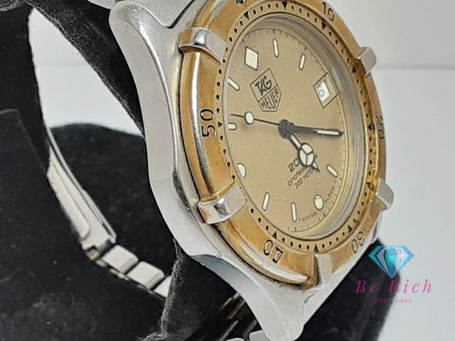 タグホイヤー TAG HEUER プロフェッショナル 2000 964.006 腕時計 デイト ゴールド シルバー SS ブレス アナログ クオーツ QZ ウォッチ メンズ レディース ボーイズ ユニセックス 【中古】【送料無料】 bt3418