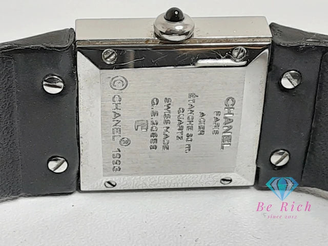 シャネル CHANEL マトラッセ レディース 腕時計 H0116 黒 ブラック SS レザー ロゴ アナログ クォーツ QZ ウォッチ 【中古】【送料無料】 bt3424