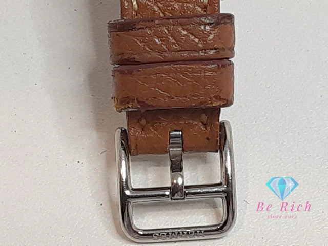 エルメス HERMES アルソー AR3.210 レディース 腕時計 白 ホワイト 茶 ブラウン SS レザー ブレス ロゴ アナログ クォーツ QZ ウォッチ Arceau 【中古】【送料無料】 bt3425