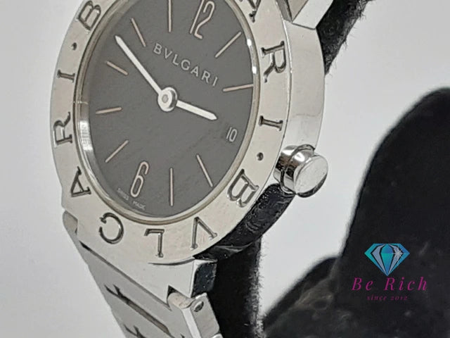 ブルガリ BVLGARI ブルガリブルガリ レディース 腕時計 デイト BB26SSD 黒 ブラック シルバー SS ブレス アナログ クォーツ QZ ウォッチ 【中古】【送料無料】 bt3433