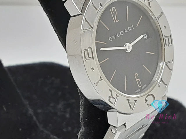 ブルガリ BVLGARI ブルガリブルガリ レディース 腕時計 デイト BB26SSD 黒 ブラック シルバー SS ブレス アナログ クォーツ QZ ウォッチ 【中古】【送料無料】 bt3433