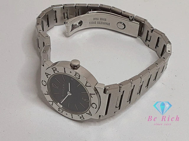 ブルガリ BVLGARI ブルガリブルガリ レディース 腕時計 デイト BB26SSD 黒 ブラック シルバー SS ブレス アナログ クォーツ QZ ウォッチ 【中古】【送料無料】 bt3433