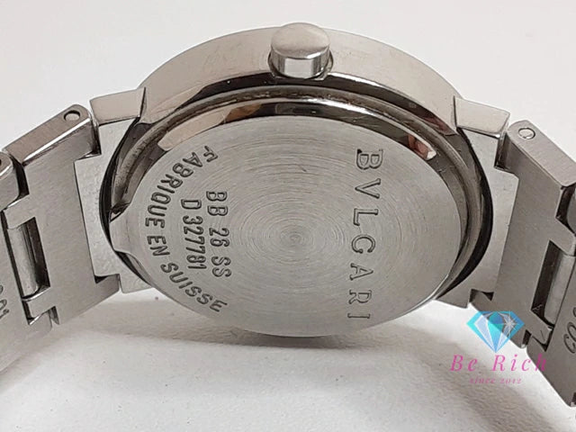 ブルガリ BVLGARI ブルガリブルガリ レディース 腕時計 デイト BB26SSD 黒 ブラック シルバー SS ブレス アナログ クォーツ QZ ウォッチ 【中古】【送料無料】 bt3433