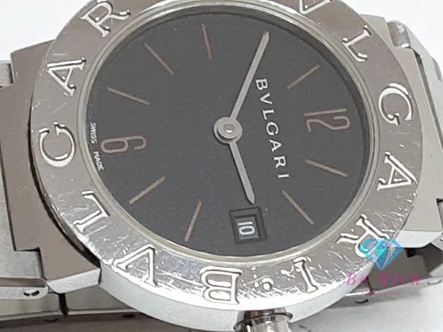 ブルガリ BVLGARI ブルガリブルガリ レディース 腕時計 デイト BB26SSD 黒 ブラック シルバー SS ブレス アナログ クォーツ QZ ウォッチ 【中古】【送料無料】 bt3433