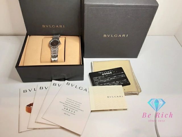 ブルガリ BVLGARI ブルガリブルガリ レディース 腕時計 デイト BB26SSD 黒 ブラック シルバー SS ブレス アナログ クォーツ QZ ウォッチ 【中古】【送料無料】 bt3433