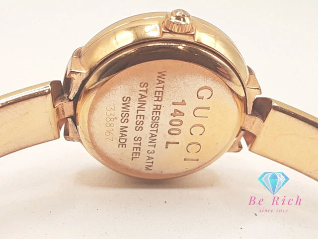 グッチ GUCCI レディース 腕時計 バングル ウォッチ 1400L ラウンド ゴールド SS GP アナログ クォーツ QZ 【中古】【送料無料】 bt3443