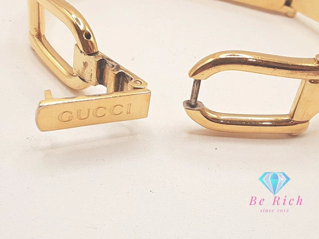 グッチ GUCCI レディース 腕時計 バングル ウォッチ 1500L ゴールド SS GP レクタンギュラー アナログ クォーツ QZ 【中古】【送料無料】 bt3444