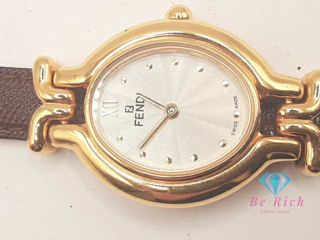 フェンディ FENDI オロロジ チェンジ ベルト レディース 腕時計 640L シルバー ブラウン 茶 SS レザー ブレス アナログ クォーツ QZ ウォッチ 替え 【中古】【送料無料】 bt3451