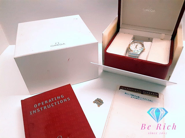 OH 外装仕上げ済 オメガ OMEGA コンステレーション デイト 自動巻き メンズ 腕時計 1212.30 白 ホワイト シルバー ゴールド SS YG ブレス アナログ オートマ AT ウォッチ Constellation 【中古】【送料無料】 bt3509