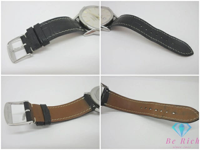 ロンジン LONGINES フラッグシップ ヘリテージ メンズ 腕時計 デイト L4.795.4.78.2 アイボリー ブラック 黒 SS レザー ブレス アナログ QZ クォーツ ウォッチ Flagship 【中古】【送料無料】 bt3527