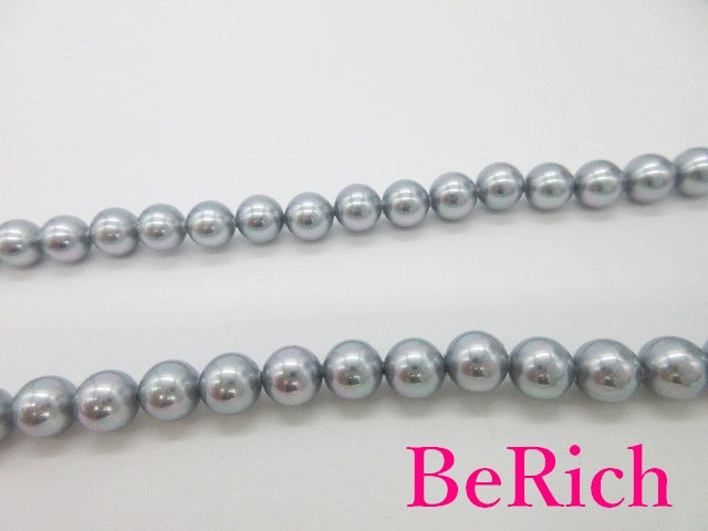 イミテーション パール 真珠 7mm 珠 デザイン ネックレス ペンダント グレー系 シルバー SV925 SILVER 宝石 ジュエリー アクセサリー パーティ フォーマル 【中古】【送料無料】dgs3350