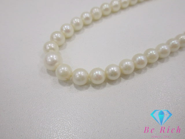 パール 真珠 3 - 6 mm 珠 デザイン ネックレス ペンダント SILVER シルバー SV 宝石 ジュエリー アクセサリー パーティ フォーマル 【中古】【送料無料】dgs4291
