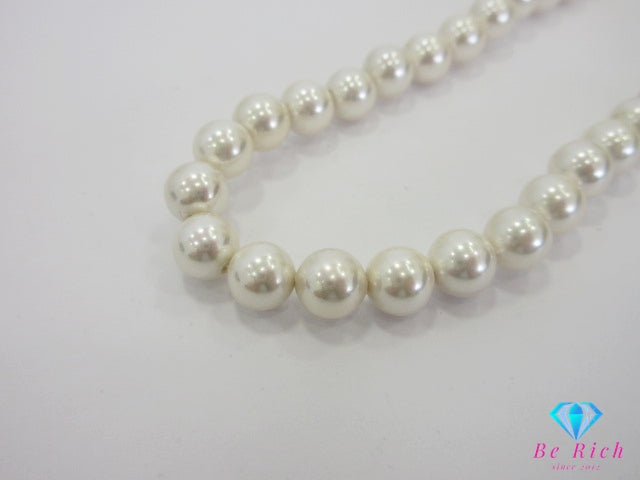 フェイクパール 8mm 珠 デザイン ネックレス ペンダント シルバー SILVER 宝石 ジュエリー アクセサリー パーティ フォーマル 【中古】【送料無料】dgs4327