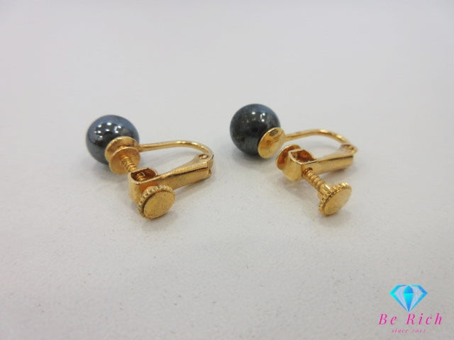 フェイク パール 5 - 9mm 珠 ネックレス ペンダント イヤリング セット ブラック ゴールド GP メッキ 宝石 ジュエリー アクセサリー パーティ フォーマル 【中古】【送料無料】dgs4548