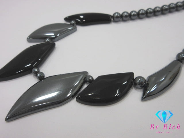 カラーストーン デザイン ネックレス ペンダント 黒 ブラック系 SILVER シルバー SV 宝石 ジュエリー アクセサリー パーティ フォーマル 【中古】【送料無料】dgs4667