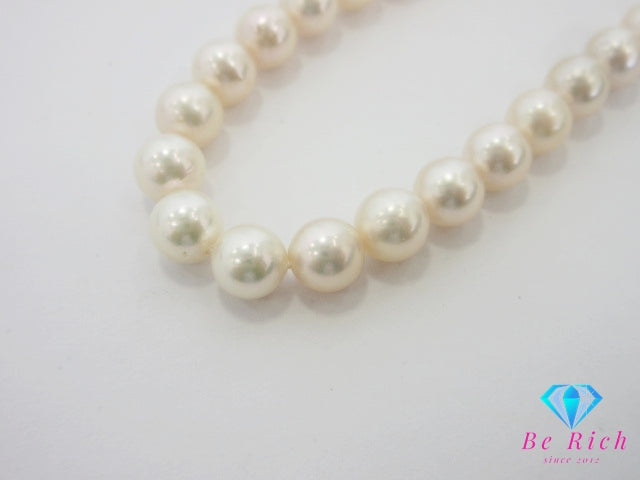 真珠 パール 7 mm 珠 デザイン ネックレス SILVER シルバー ジュエリー アクセサリー パーティ フォーマル 【中古】【送料無料】dgs4687