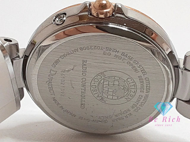 シチズン CITIZEN クロスシー XC エコ ドライブ レディース 腕時計 H246-T023908 白 ホワイト ピンク ゴールド SS GP ブレス 電波 ソーラー アナログ クォーツ QZ ウォッチ 【中古】【送料無料】 ht4050